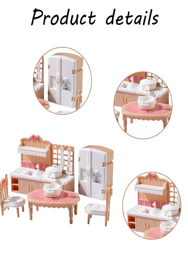 BdelrinQue 10Pcs Miniature Furniture Set, Doll House Set, Doll House Furniture Accessories for Kids, Miniature Doll House Set for Creative Play, Birthday and Festive Gifts Set - Image 3